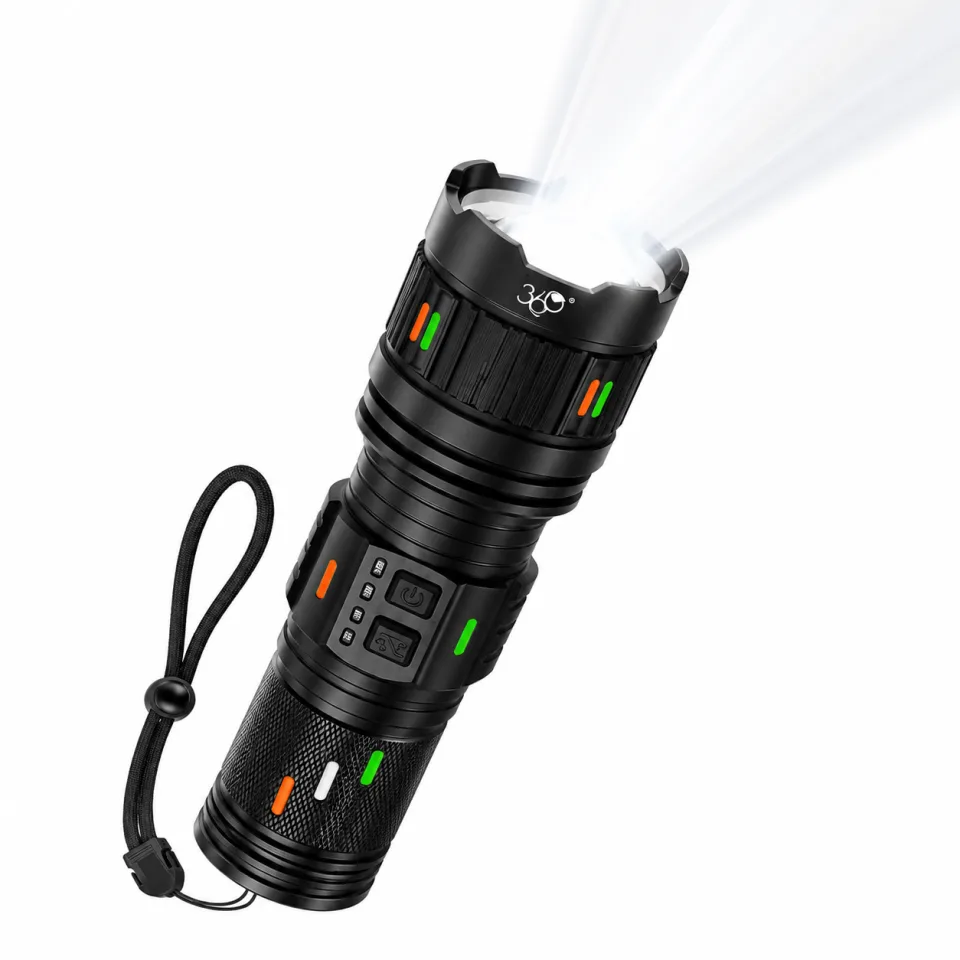 360 Powerful LED Flashlight 60000mAh Rechargeable Tactical Torch – Super Bright Searchlight - image 2