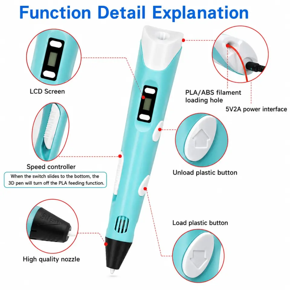 3D Pen-2 Creative Printing Pen for Kids & Artists - image 4
