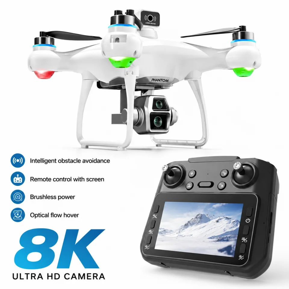 8K Smart GPS Drone with Optical Flow Hover, Dual Camera & Screen Remote Controller - image 4