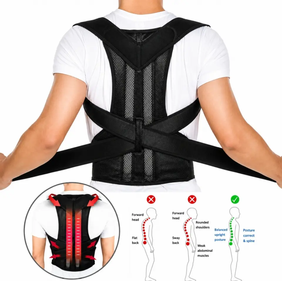 Adjustable Back Support & Posture Corrector Brace - image 3