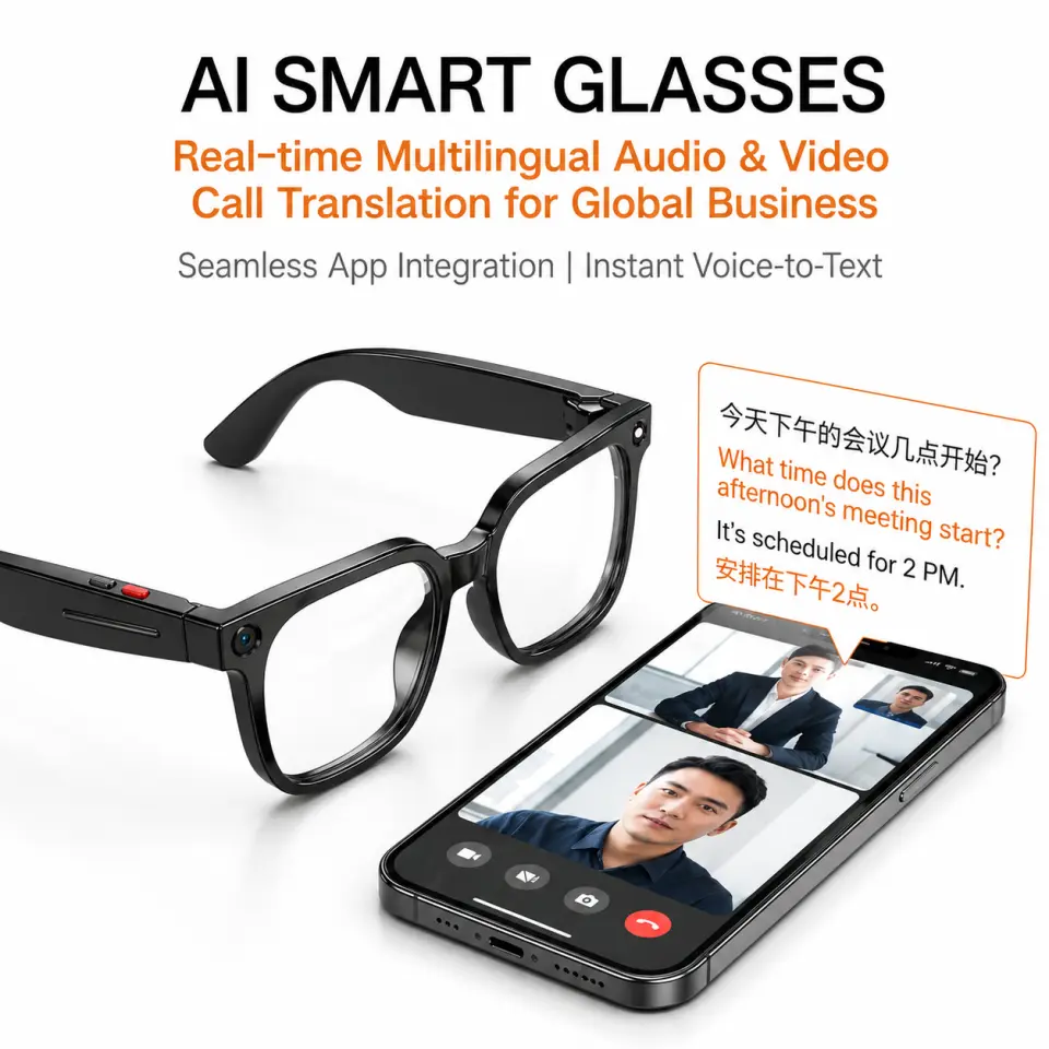 6-in-1 AI Smart Glasses with HD Camera & Photochromic Lenses - image 5