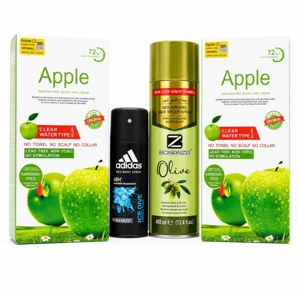 Apple Hair Color Premium Grooming Combo – 4 Piece Value Pack