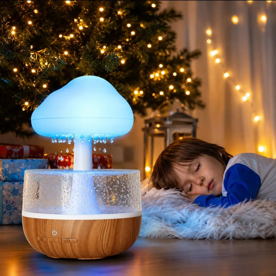 Cloud Rain Humidifier & Aroma Diffuser with LED Night Light - image 3