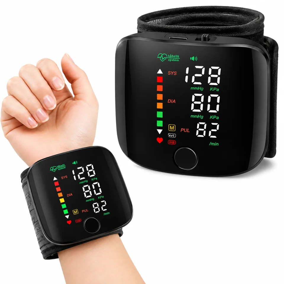 FASTCARE Smart Wrist Blood Pressure Monitor with Voice Guidance & Rechargeable Battery