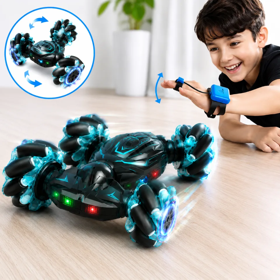Gesture Sensor 360° RC Stunt Drift Car with LED Lights & Remote Controller - image 3