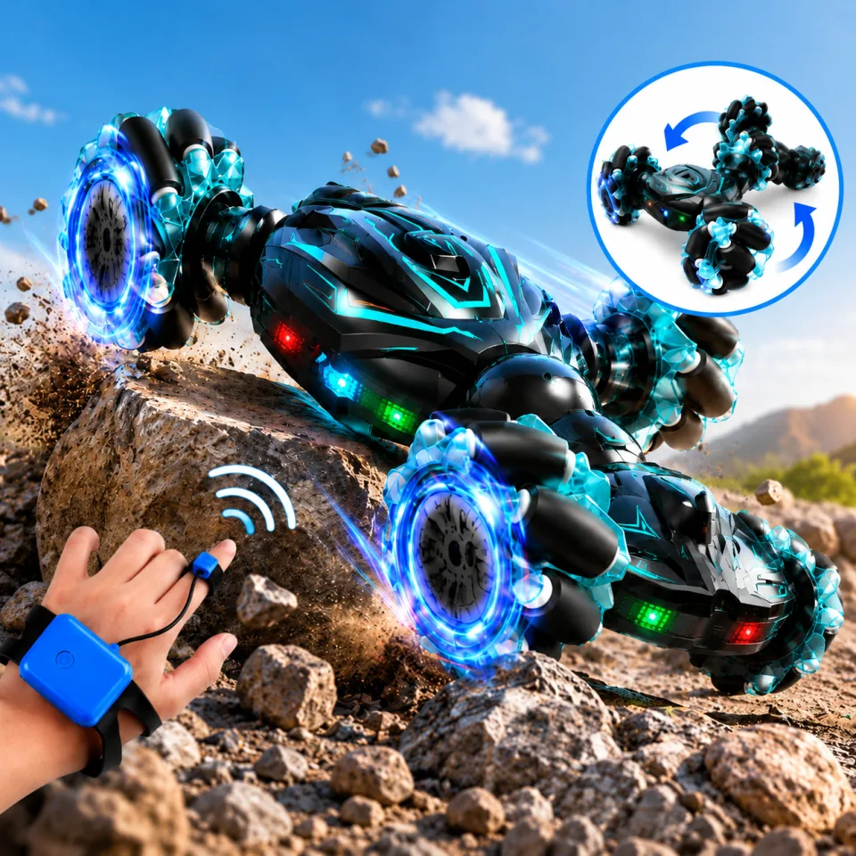 Gesture Sensor 360° RC Stunt Drift Car with LED Lights & Remote Controller - image 4