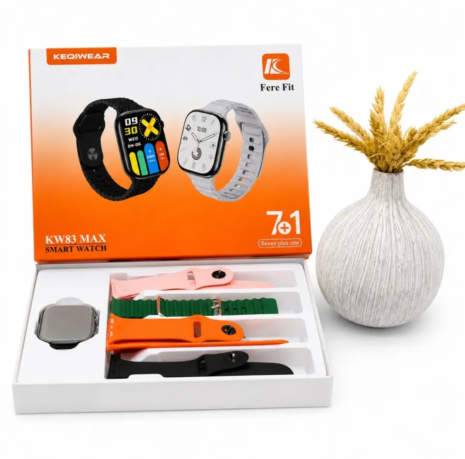 KW83 MAX 7+1 Bluetooth Smartwatch with 7 Interchangeable Straps - image 3