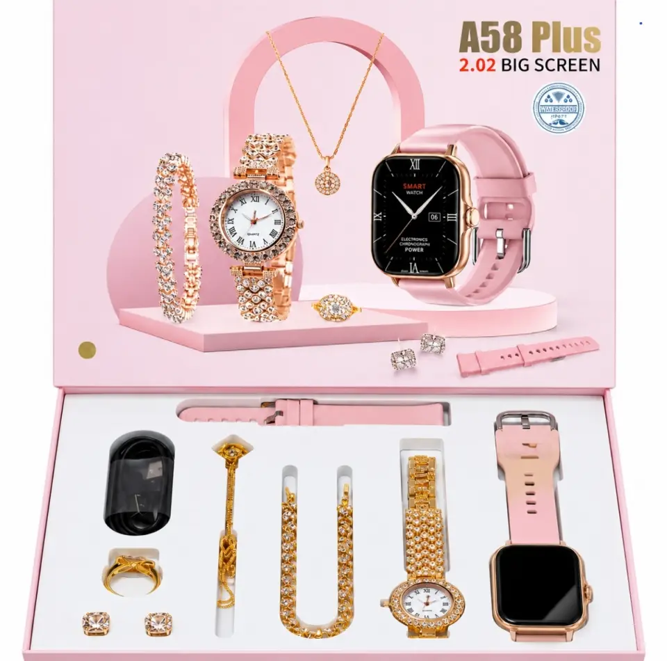 5-in-1 Ladies Beauty Combo – Hair Dryer, Hot Air Brush, A58 Plus Smart Watch, Peel-Off Mask & Vitamin C Body Lotion - image 4