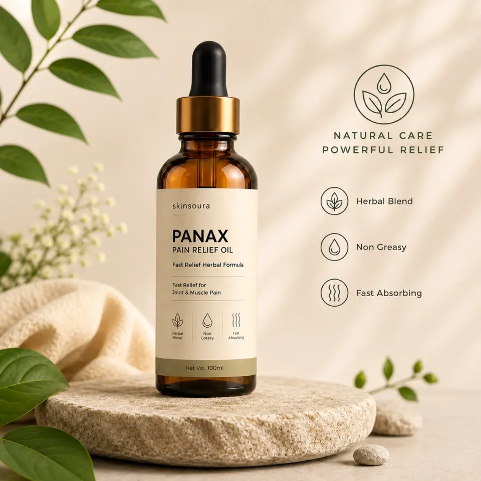 Skinsoura PANAX Pain Relief Oil – Herbal Formula 100ml - image 3