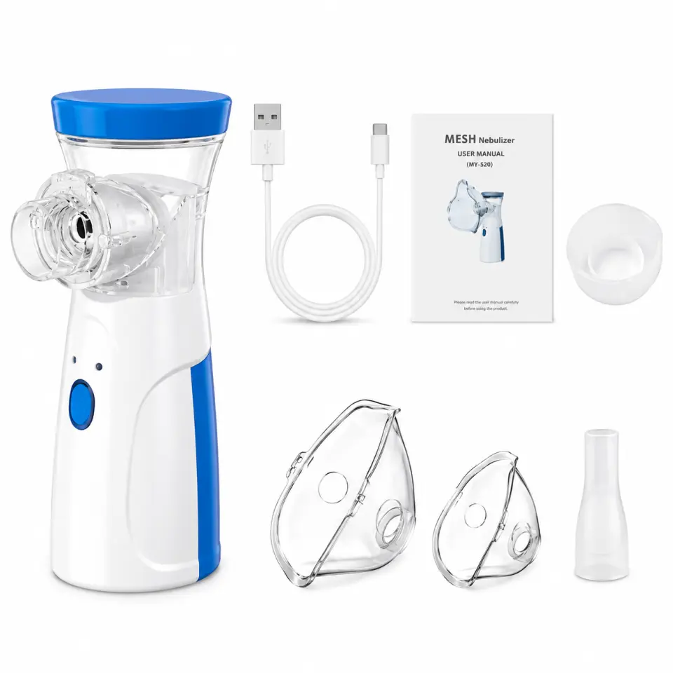Portable Mesh Nebulizer Machine with Adult & Child Masks - image 4