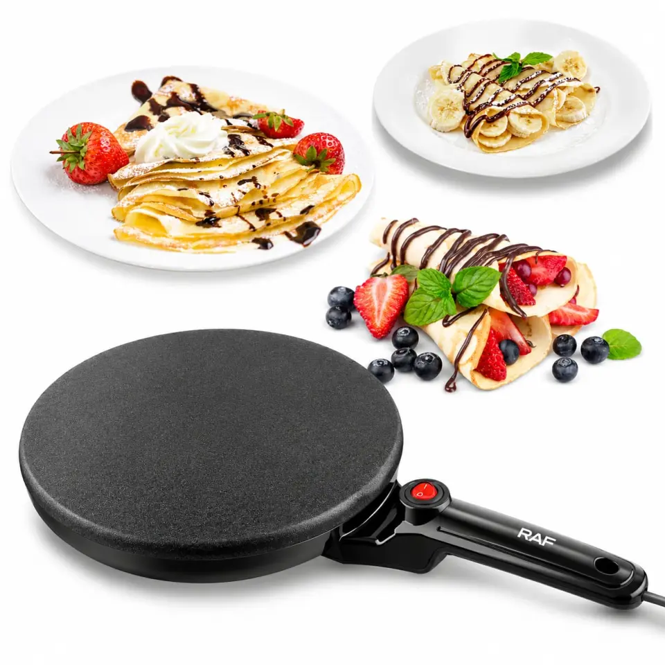 RAF R.5209B Electric Crepe Maker – 600W Non-Stick Pancake Maker - image 2