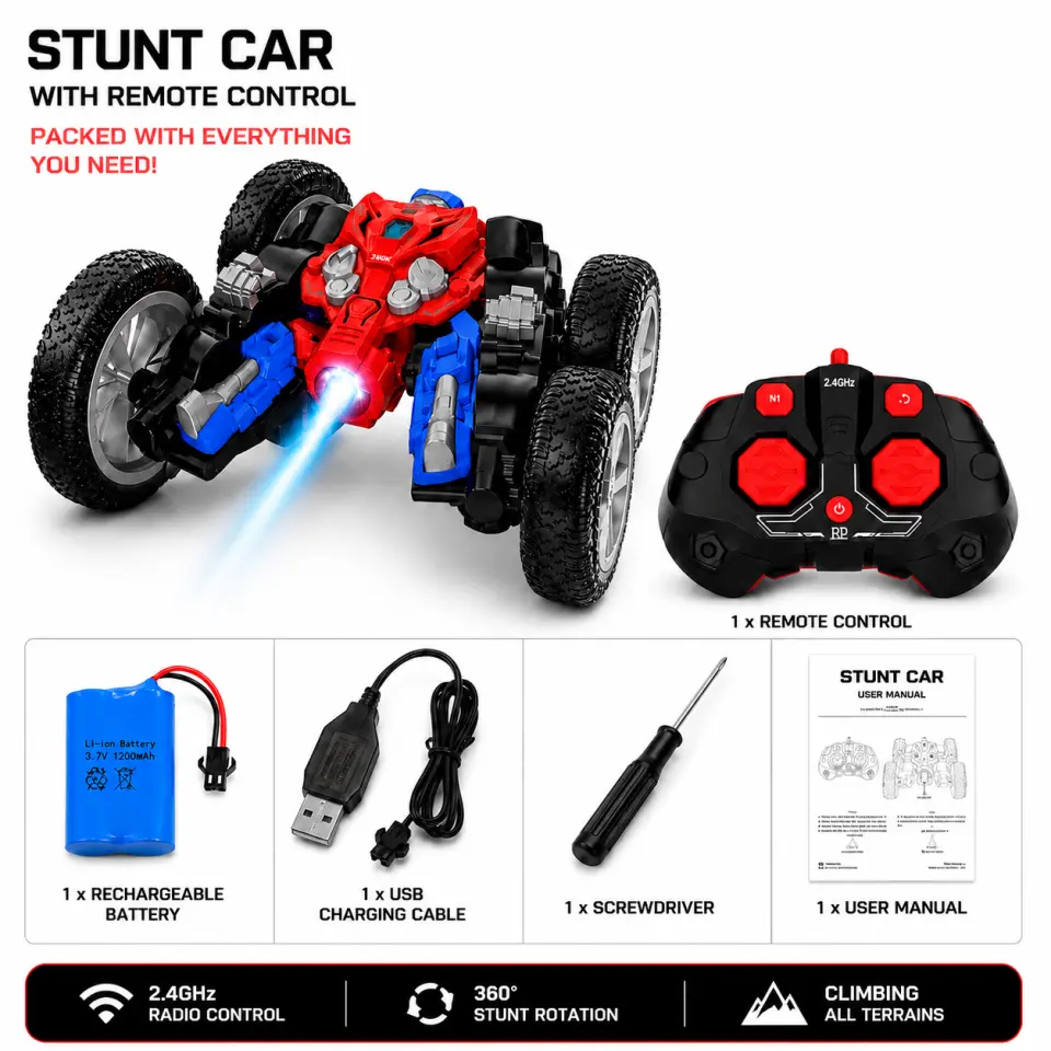 360° Remote Control Stunt Climbing Car - image 4