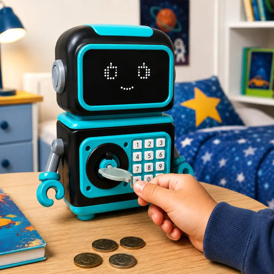 Smart Robot Electronic Money Saving Box for Kids - image 3