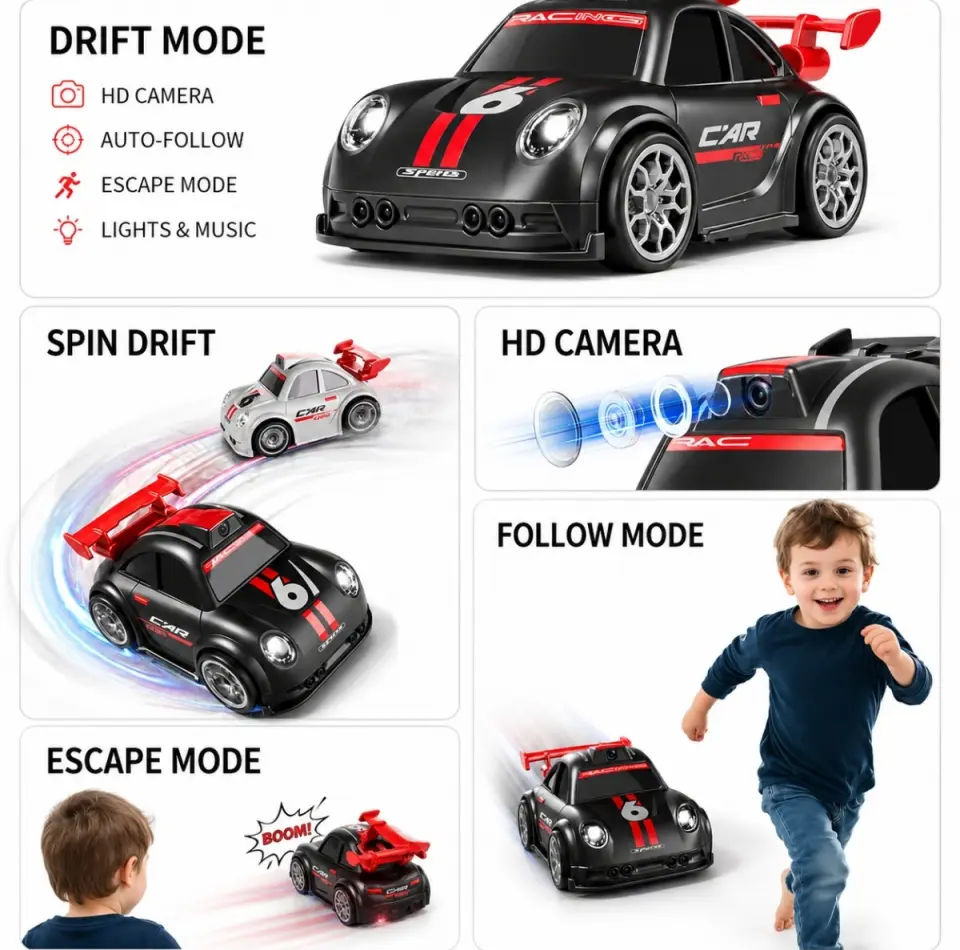 Screen Edition HD Camera RC Drift Car with Display Remote - image 3
