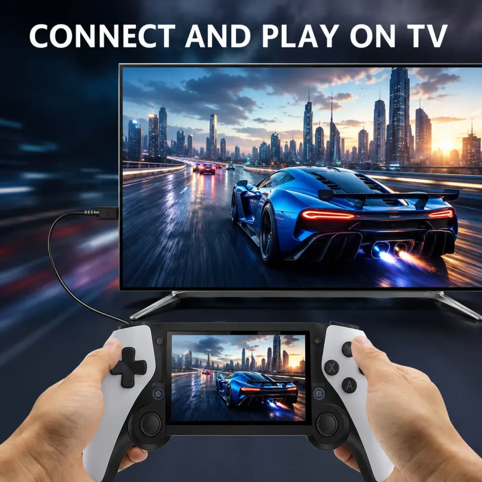 SF3500 Plus 5-Inch Handheld Game Console with Dual Controllers - image 2