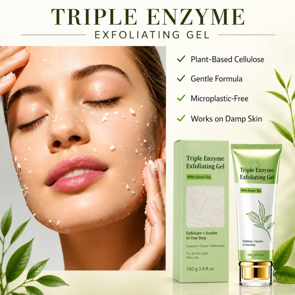 Triple Enzyme Exfoliating Gel with Green Tea – 100g - image 3