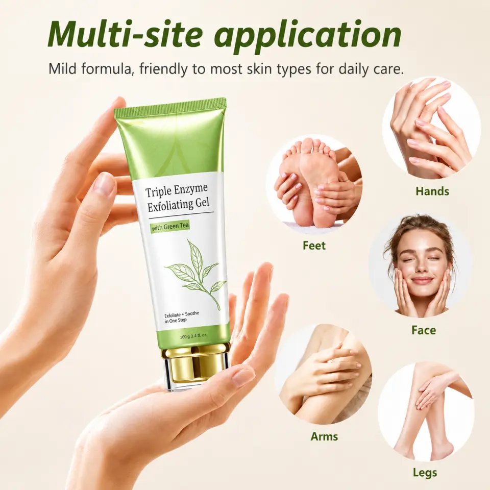 Triple Enzyme Exfoliating Gel with Green Tea – 100g - image 4