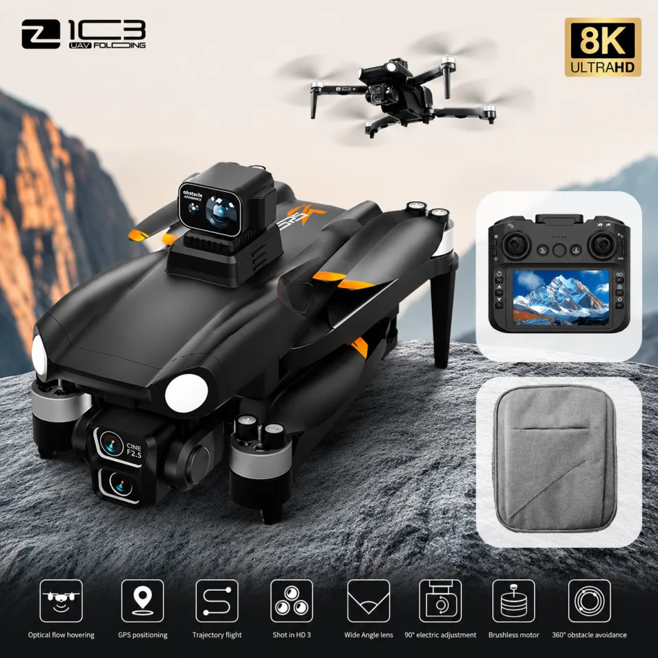 Z103 8K Foldable GPS Smart Drone Complete Kit with Screen Controller & Obstacle Avoidance - image 4