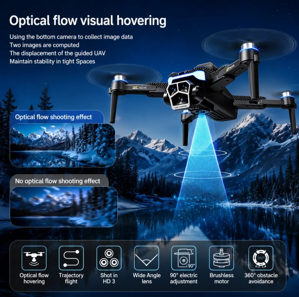 Z104 8K GPS Smart Drone with Dual Camera, Optical Flow Hover & Obstacle Avoidance - image 3