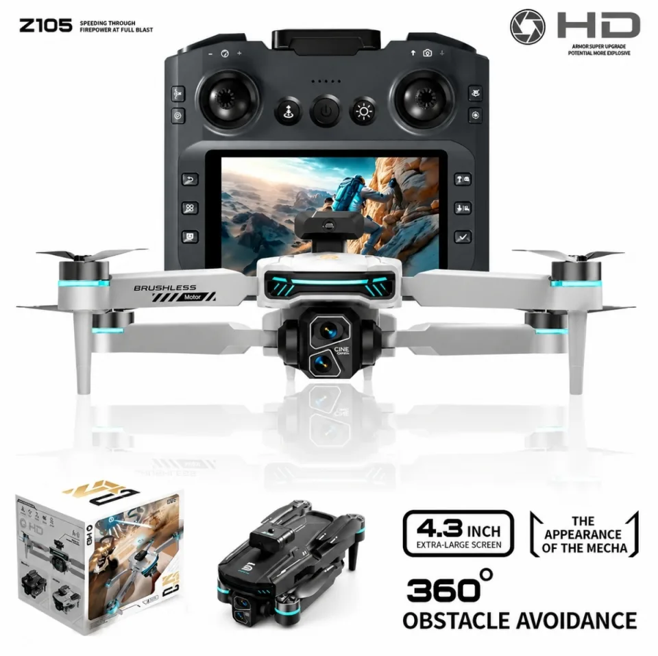 Z105 HD Optical Flow Drone with Dual Camera & 90° Adjustable Lens